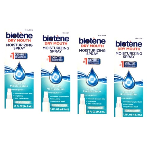 Moisturizing Mouth Spray - Dry Mouth Relief, 4 Pack 1.5 Oz Each