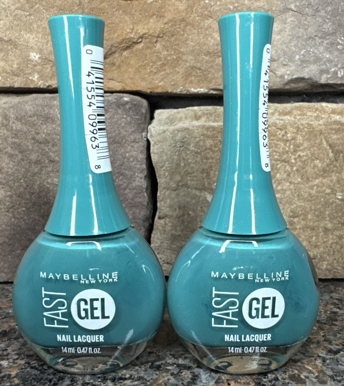 2X Maybelline Fast Gel Nail Lacquer - Tropic Aqua 300 - Long-Lasting Nail Polish