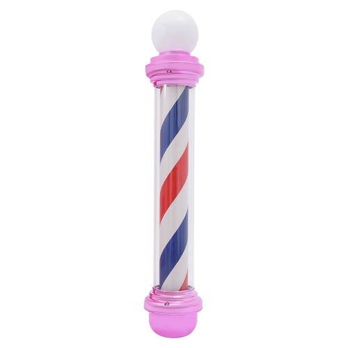 15W Wall-Mounted LED Barber Pole Light for Barbershops & Salons, Pink Exterior