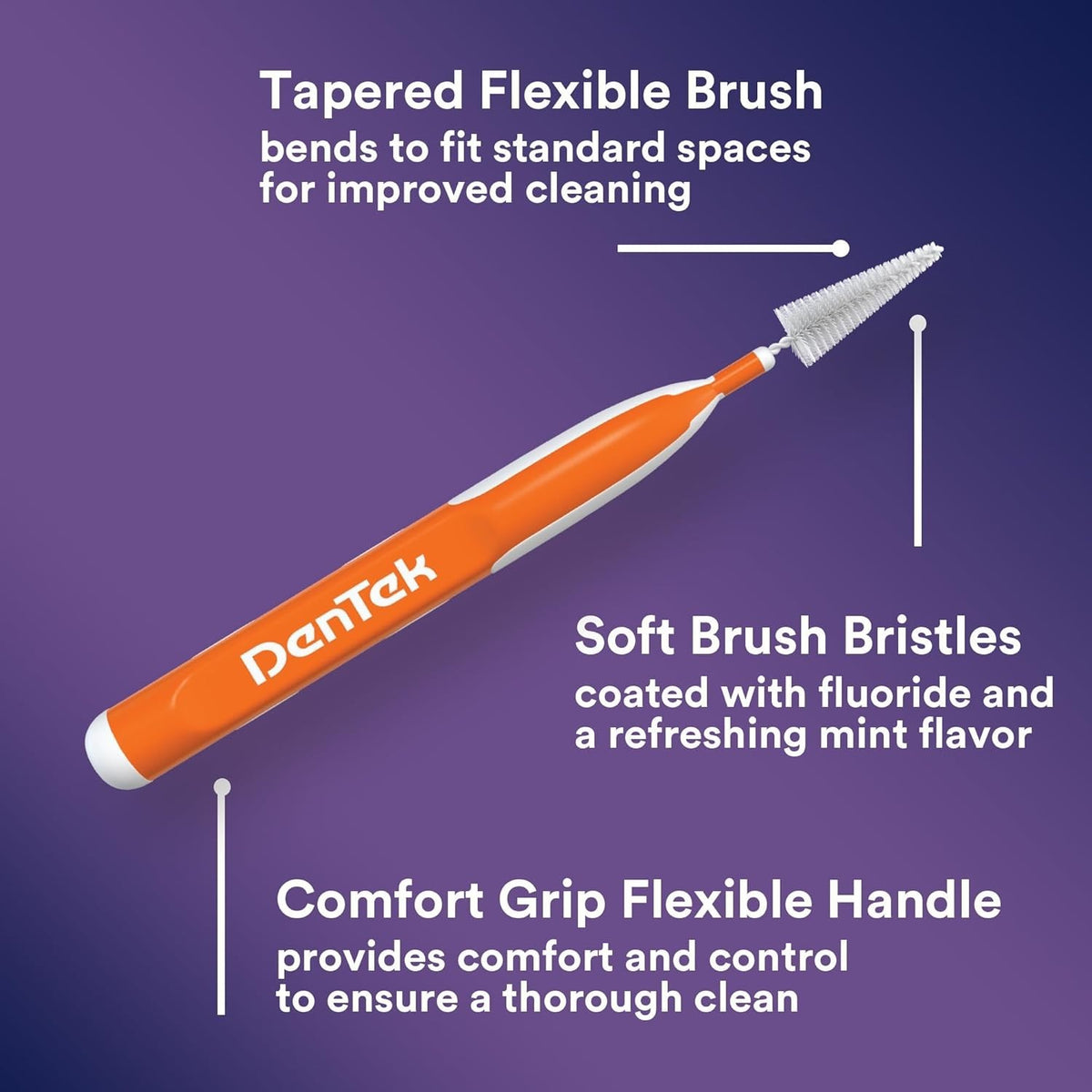 Interdental Cleaners Toothbrush Pack of 1, 3, or 6 - Deep Cleaning & Fluoride Coating