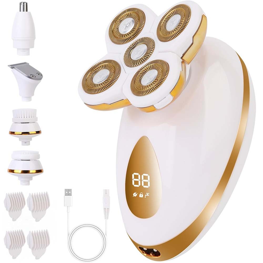 Women’s 5-in-1 Electric Razor Kit Wet & Dry Rechargeable Shaver for Legs
