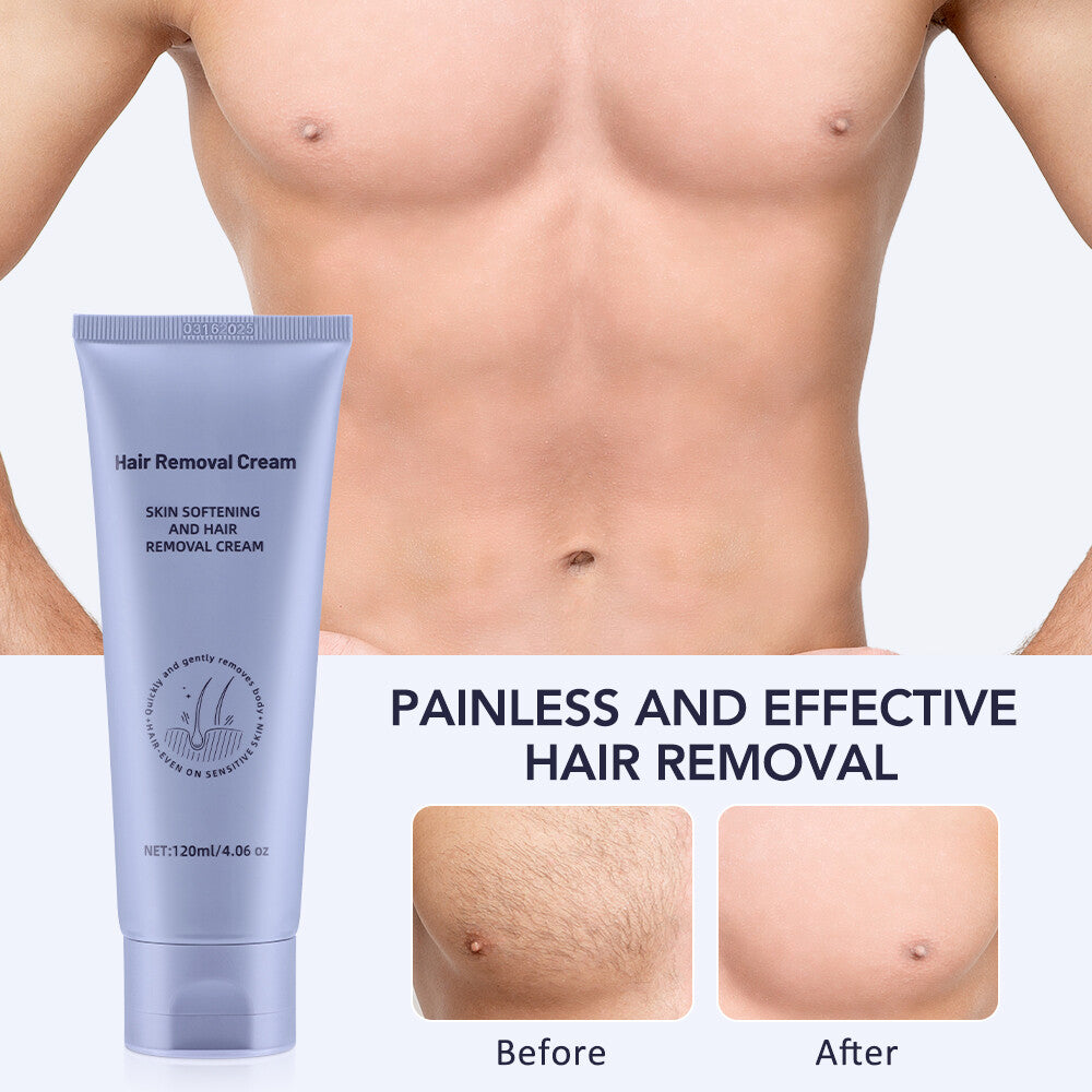 Permanent Hair Removal Cream for Body & Sensitive Skin - Painless Inhibitor