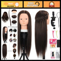 26-Inch Mannequin Head with 80% Human Hair for Hair & Makeup Practice