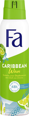 Deodorant Spray Caribbean Wave Lemon 150ml - Long-Lasting Freshness