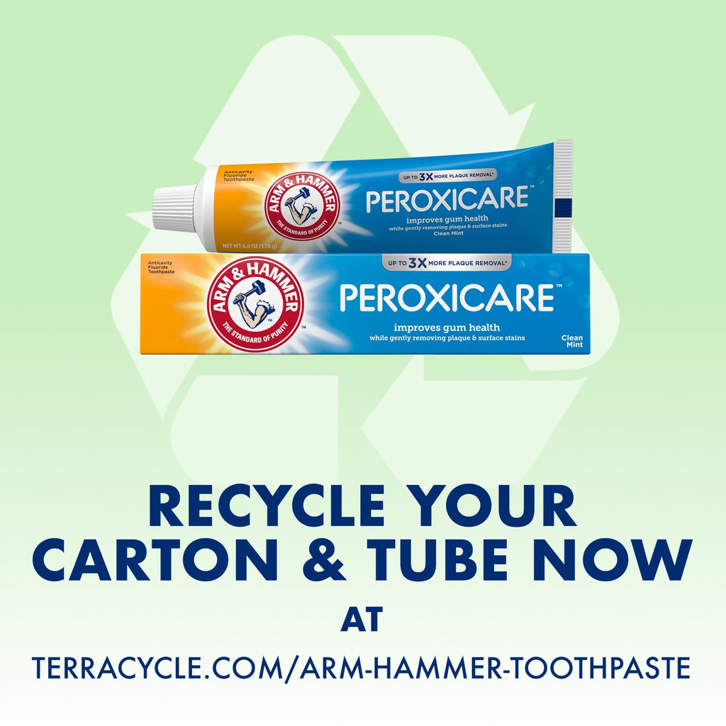 Arm & Hammer Peroxicare Toothpaste for Gum Health, Clean Mint, 6.0oz - Pack of 4