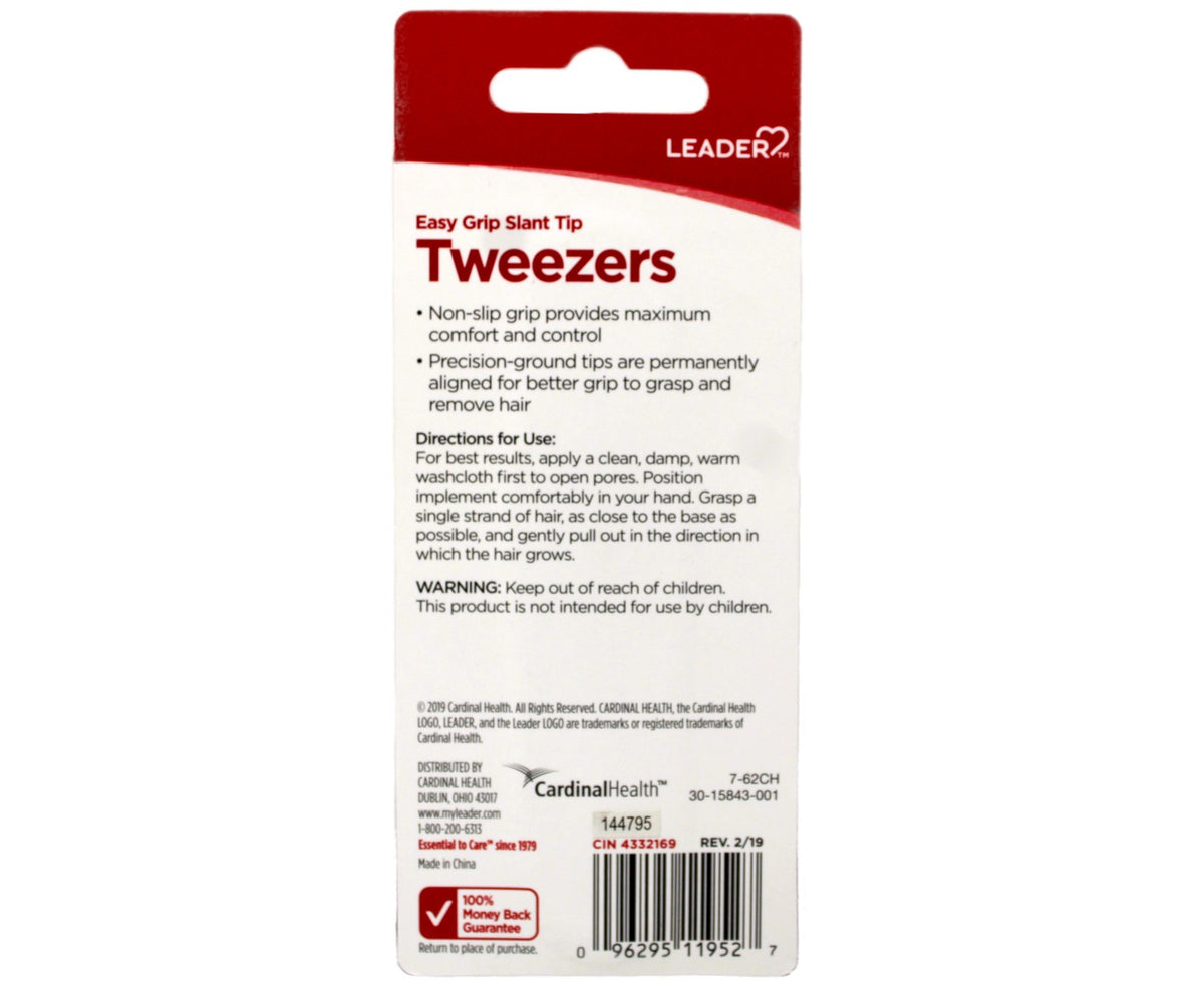 Precision Stainless Steel Slant Tweezer Set - Easy Grip Hair Removal 2 Pack