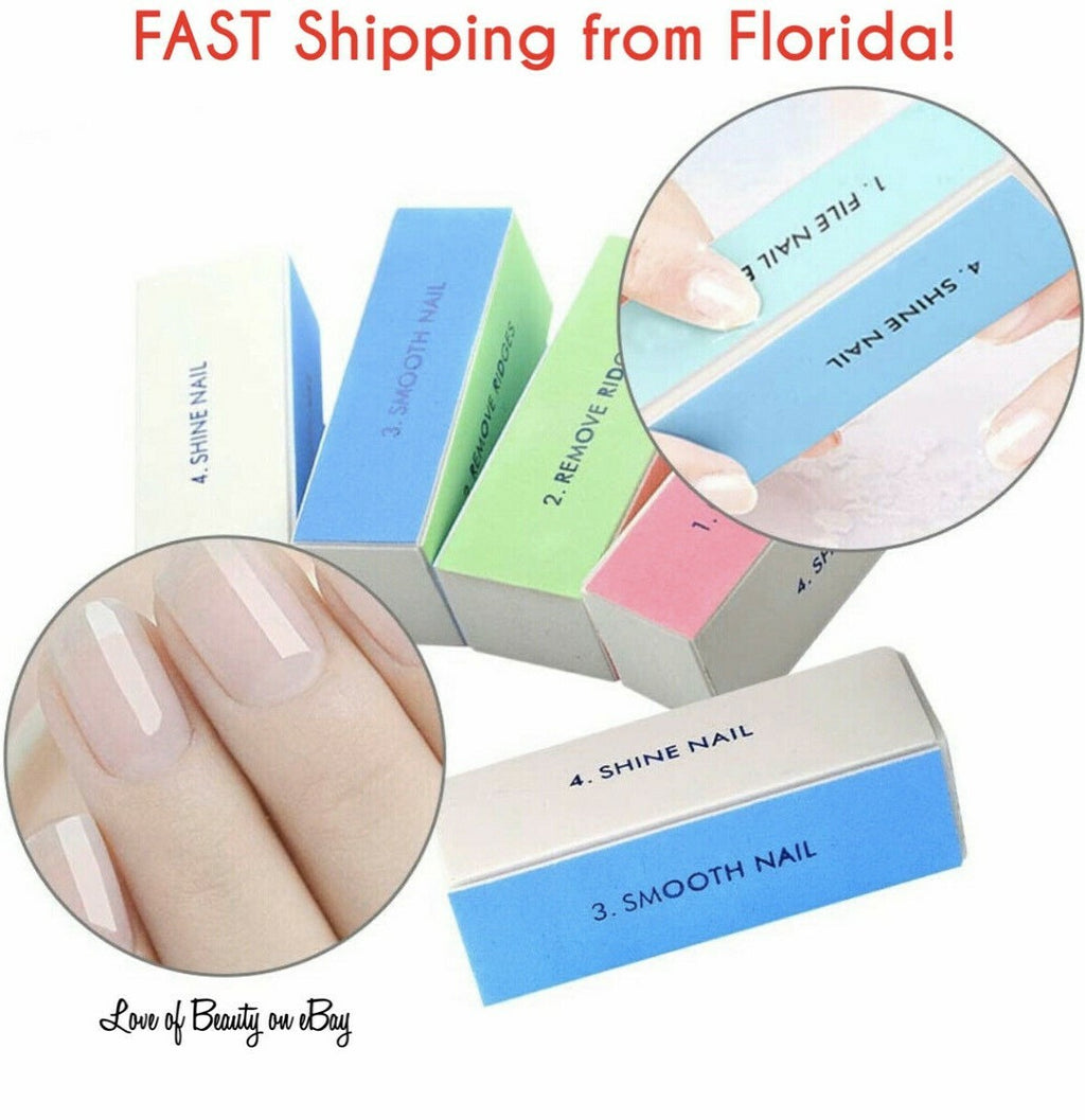 10 pcs Nail Buffers Set - 4-Way Manicure Sanding Files for Nail Art