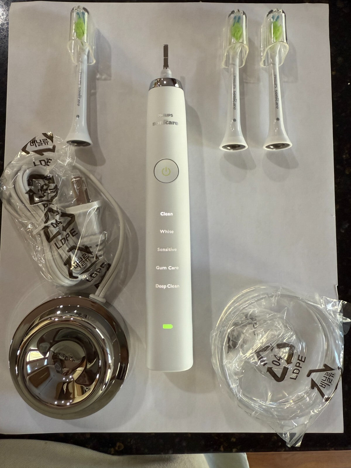 Electric Sonic Toothbrush with 4 Brush Heads, Deep Clean & Sensitive Modes