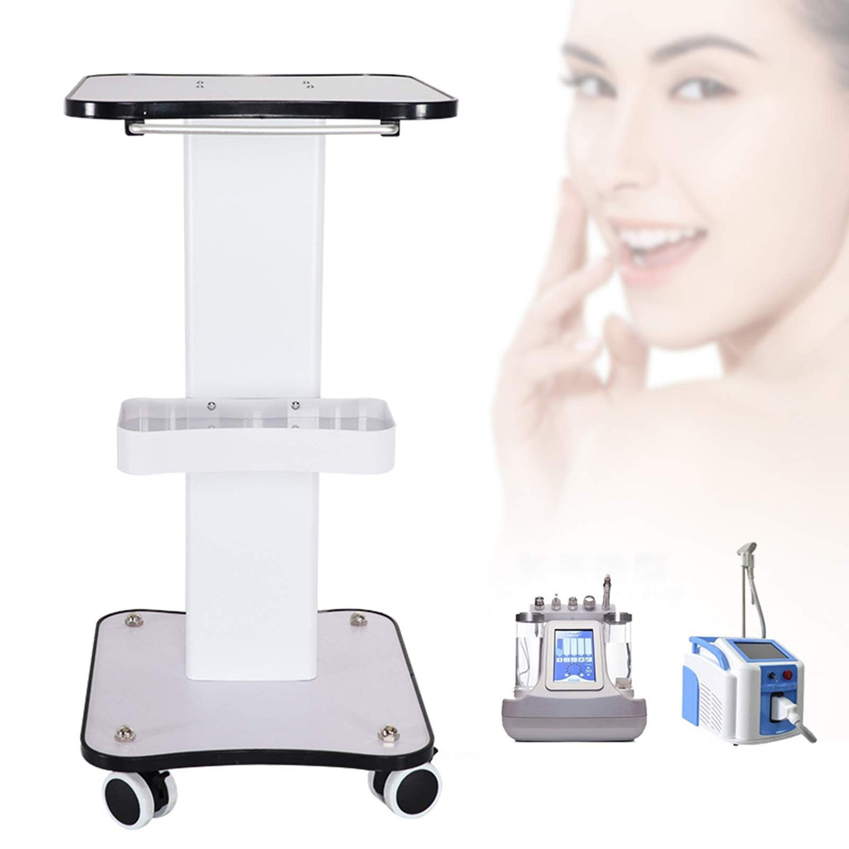 3-Tier Rolling Esthetician Cart for Spa Salon Beauty Equipment Storage