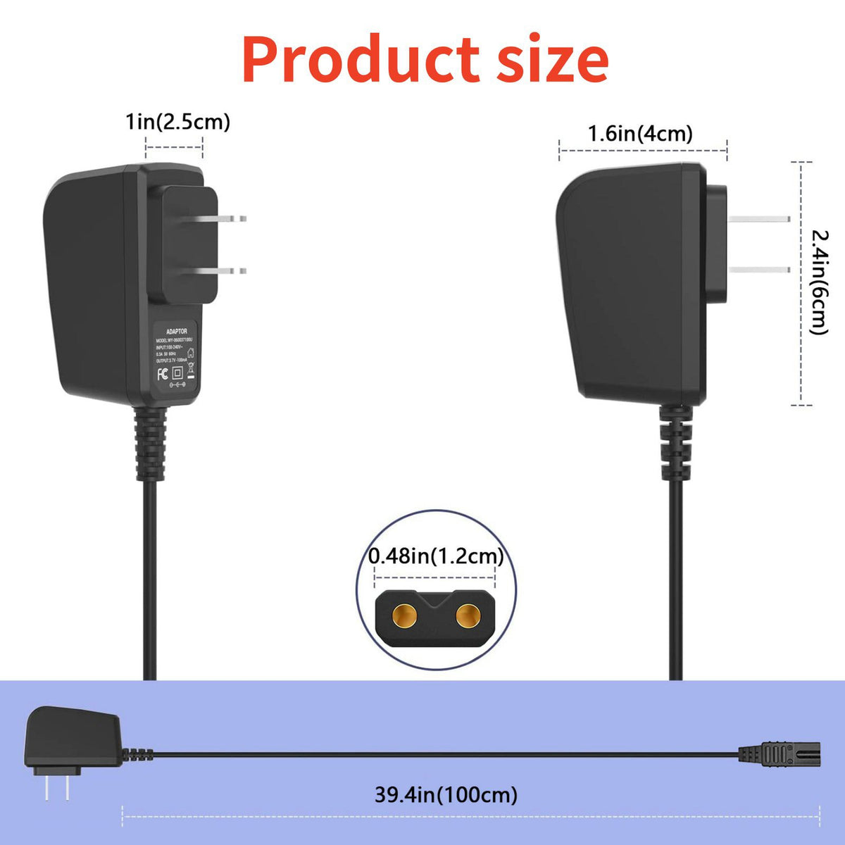 2V Wahl Shaver Power Cord Adapter Replacement for Wahl Clippers