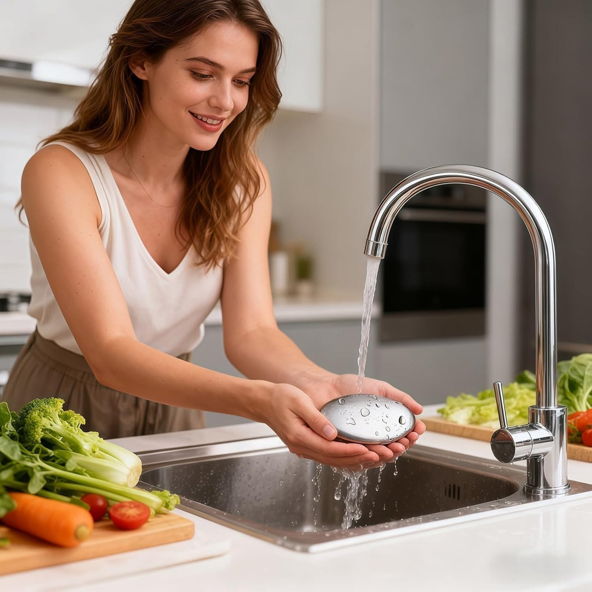 Stainless Steel Odor Removal Bar for Hands & Kitchen Use – Reusable & Durable