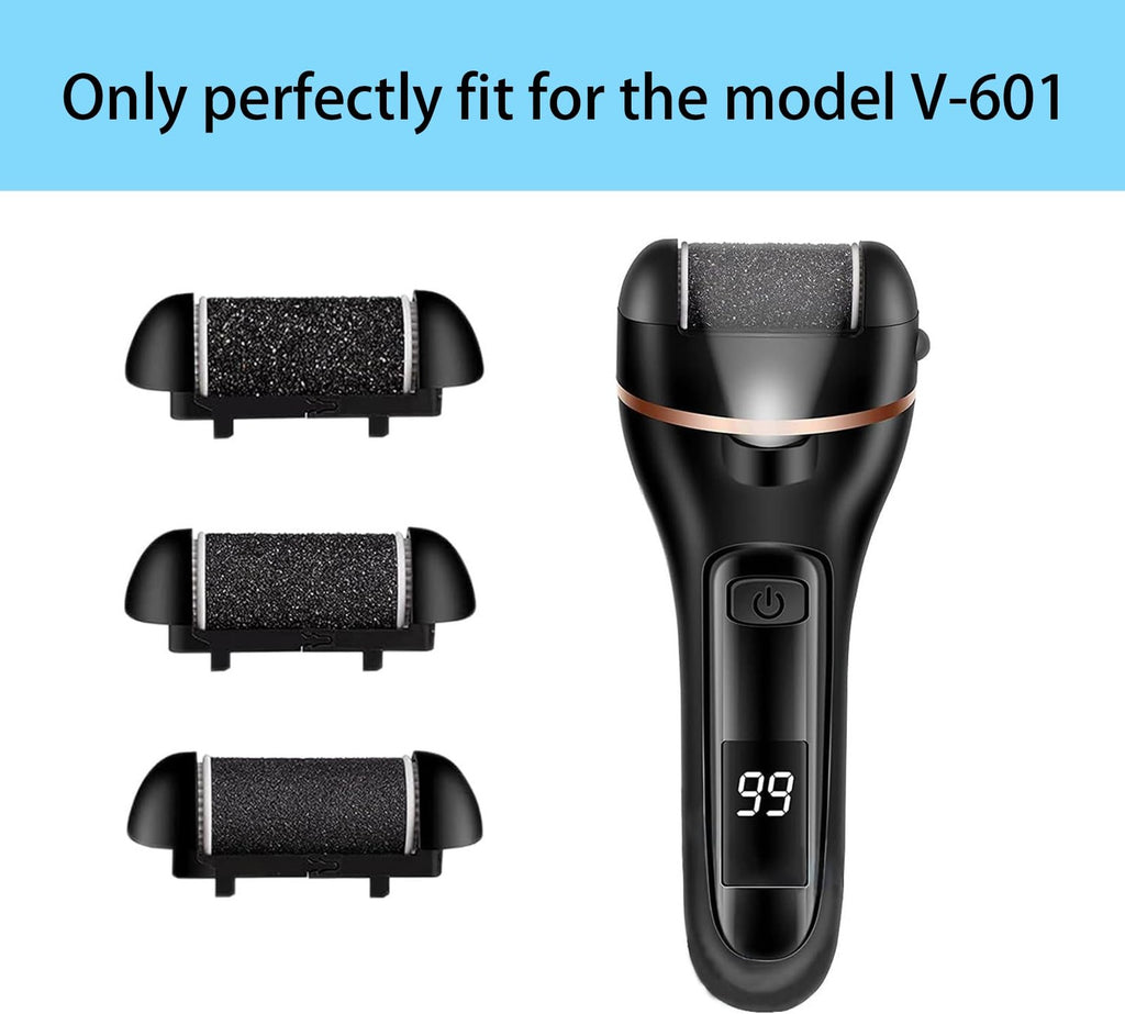 Extra Coarse Refill Rollers for Electric Foot Callus Remover V-601 - 3 Pack