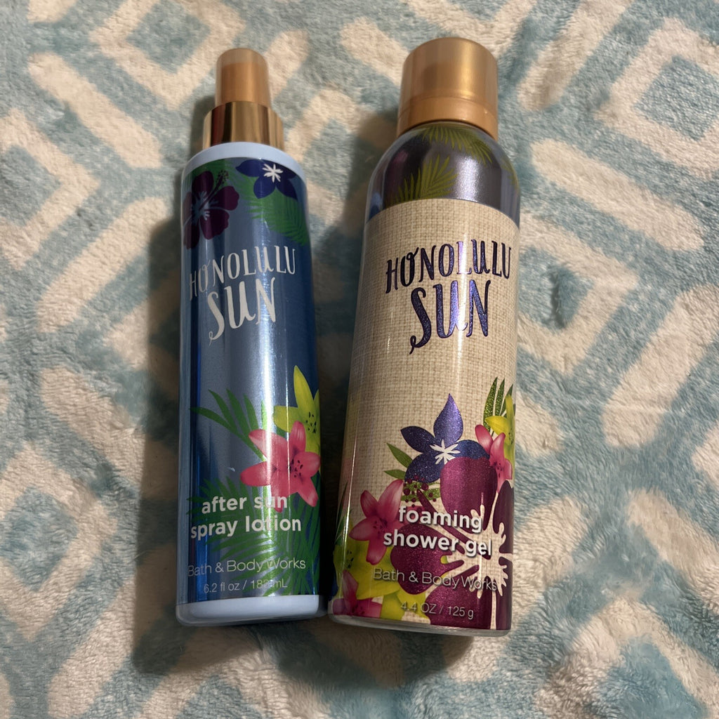 After Sun Spray Lotion & Foaming Shower Gel Set - Honolulu Sun RARE