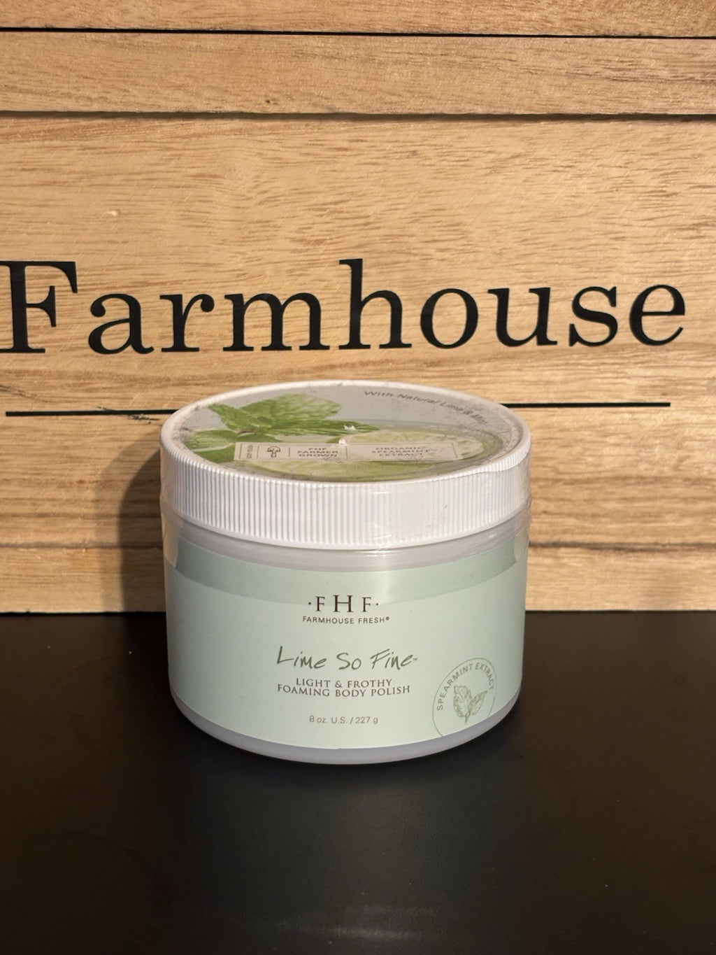 Farmhouse Fresh Lime So Fine 8oz Light Frothy Foaming Body Polish - New Sealed