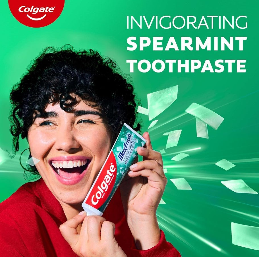 Whitening Toothpaste with Mini Breath Strips - Clean Mint, 6.3 oz, Pack of 4