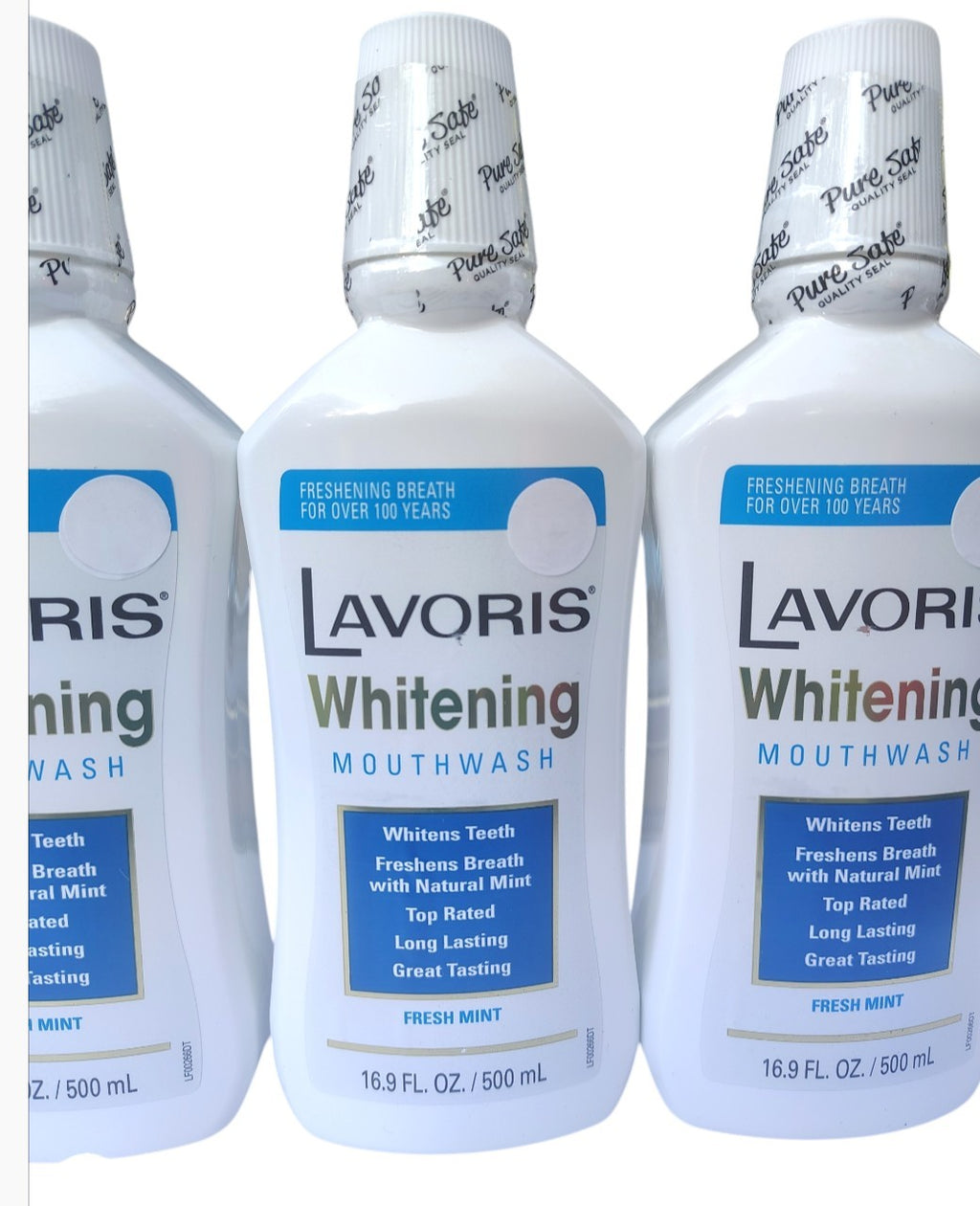 Whitening Mouthwash with Fresh Mint Flavor - 16.9oz, 3 Bottles