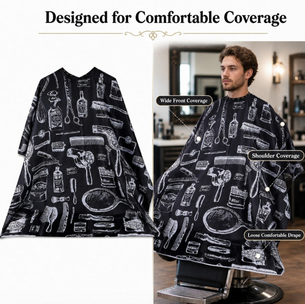 Waterproof Hair Cutting Cape for Barbers and Salons - Durable Barber Apron