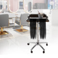 Salon Hair Extension Tool Cart with Removable Tray, Adjustable Height & Wheels
