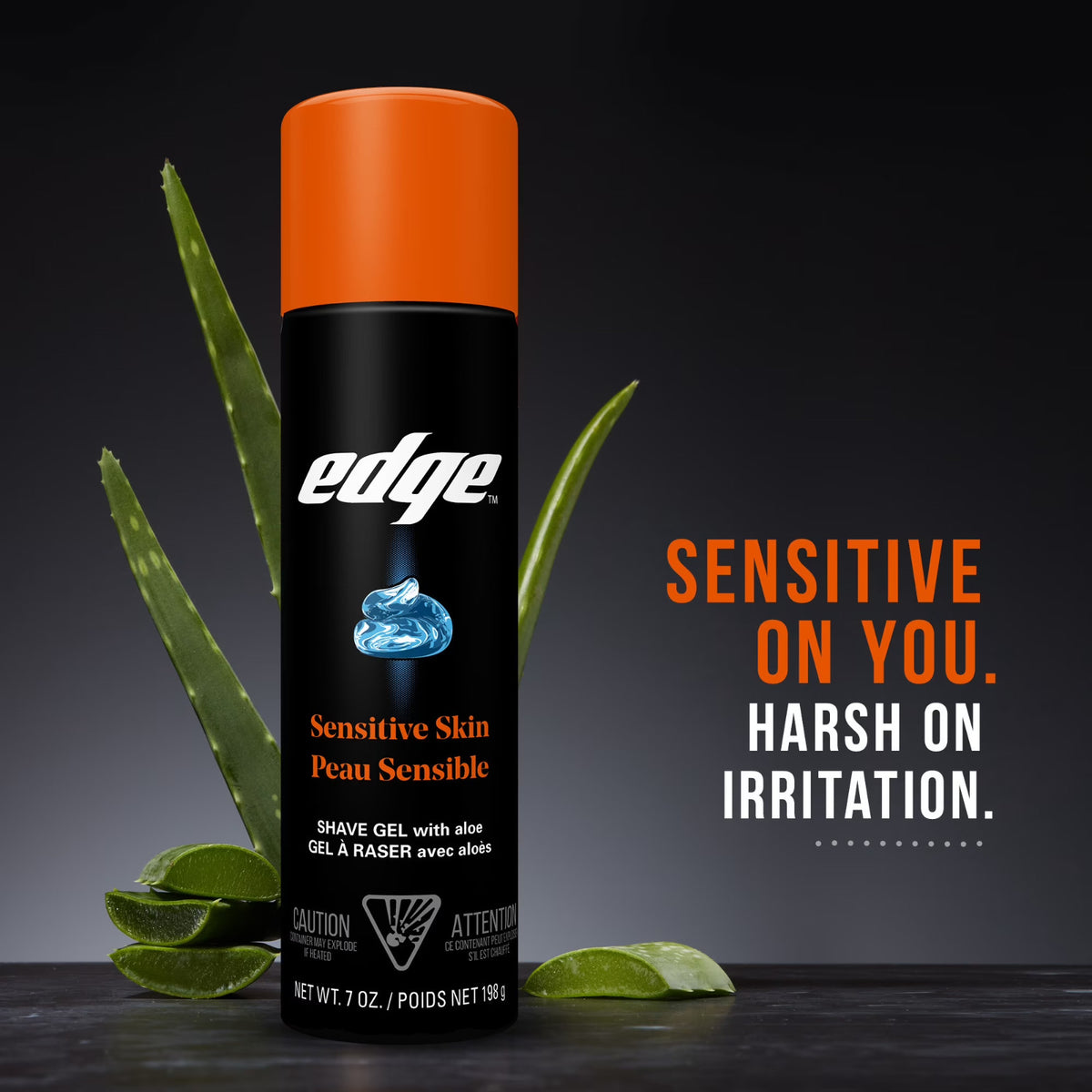 Sensitive Skin Shave Gel for Men with Aloe Twin Pack 14 oz
