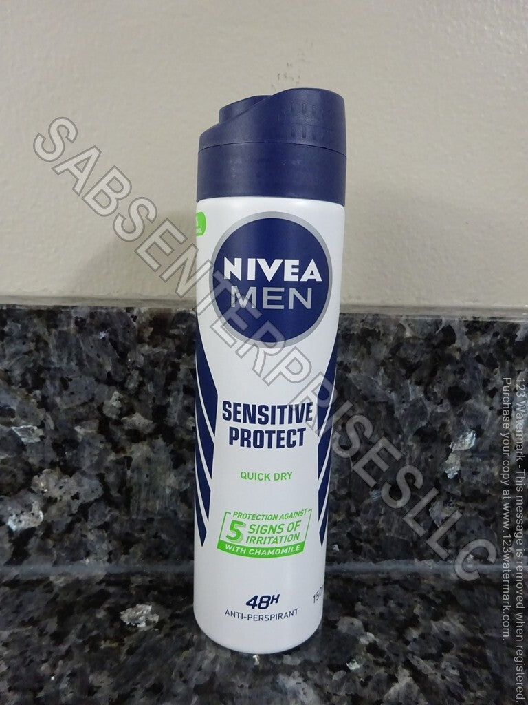 6 Pack Nivea Men Sensitive Protect 48hr Antiperspirant Deodorant Body Spray 150ml