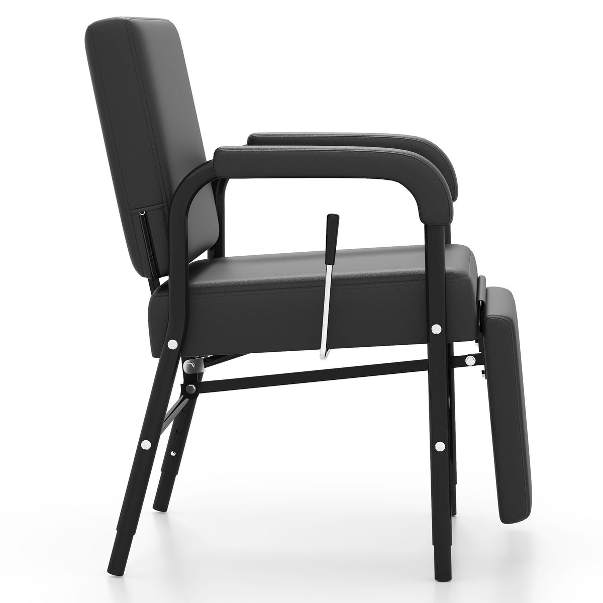 Heavy Duty Reclining Shampoo Chair with Leg Support for Salon & Barber