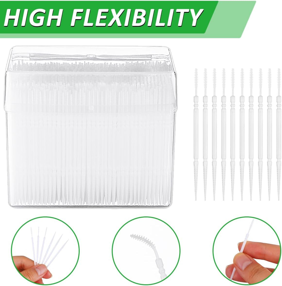 1100Pcs Dental Picks Toothpicks Interdental Brush Oral Hygiene Tool
