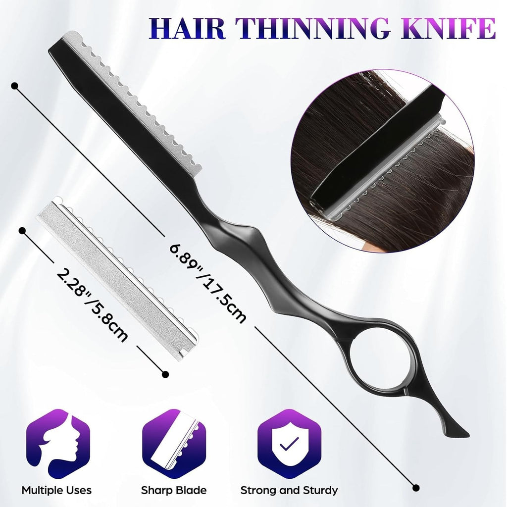 Professional Hair Cutting Scissors Set with Thinning & Styling Tools - 6.89 Inches