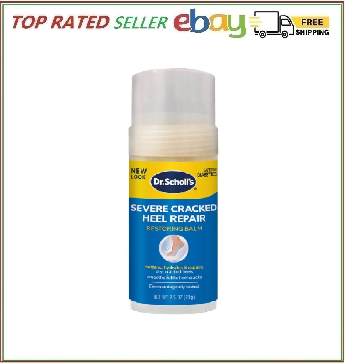 Heel Repair Balm with Urea for Cracked Heels - 2.5 oz