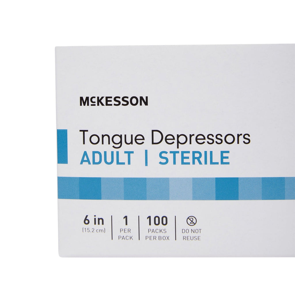 Wooden Tongue Depressors 6-Inch Pack of 100 - Natural, Safe & Sterile