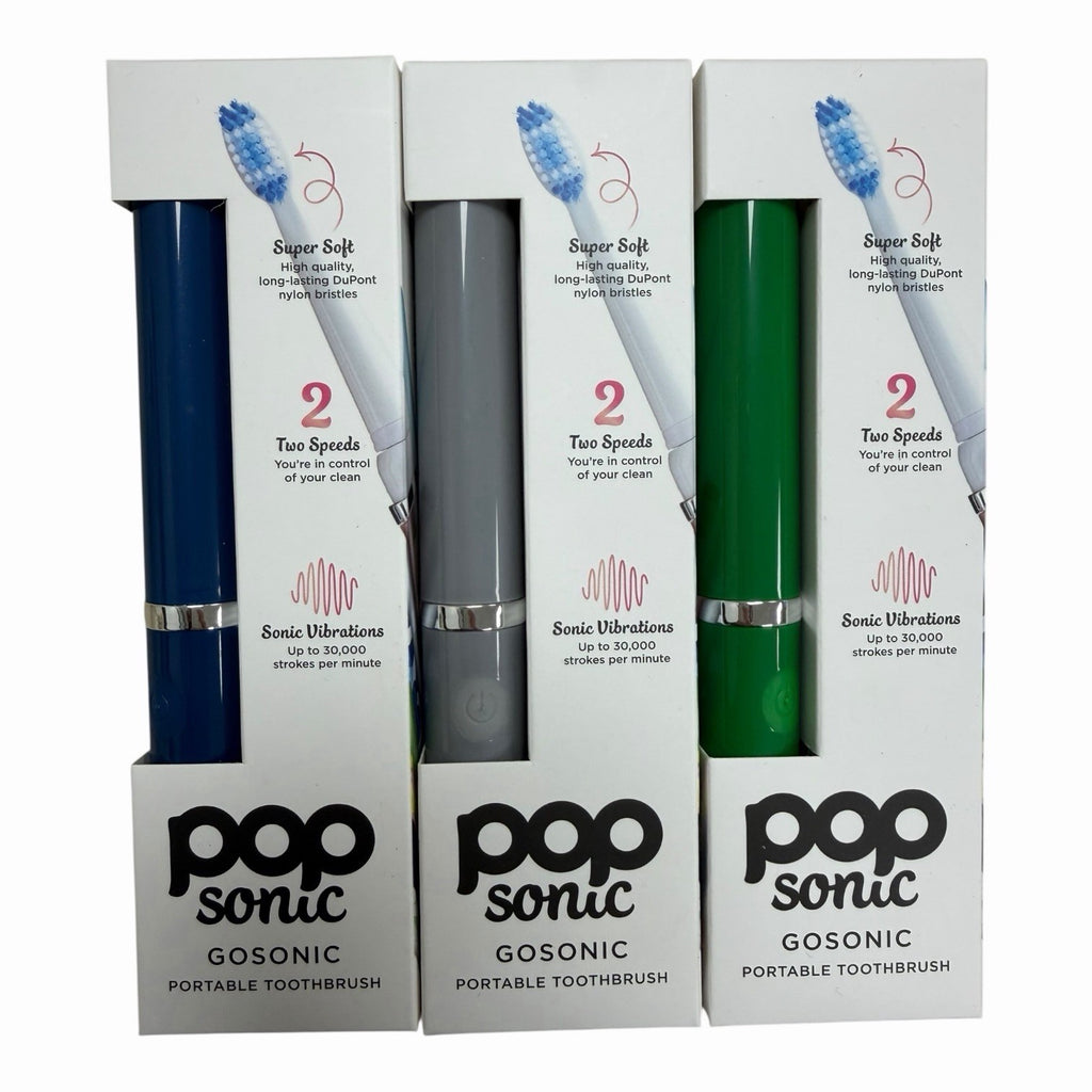 Super Soft Electric Toothbrush Set - 2 Speeds, 3 Neutral Colors