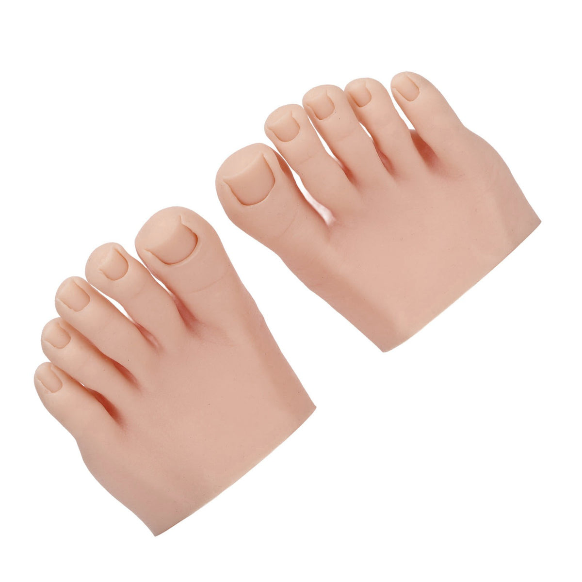 Silicone Pedicure Practice Foot Model for Nail Art and Tattoo Training - Medium Skin Tone