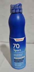 SPF 70 Sport Continuous Spray Sunscreen - Water-Resistant Sun Protection