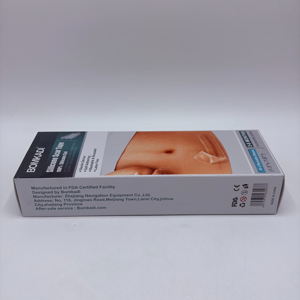 Scar Removal Silicone Tape Sheets for Hypertrophic & Keloid Scars - 1.5x8 Inches