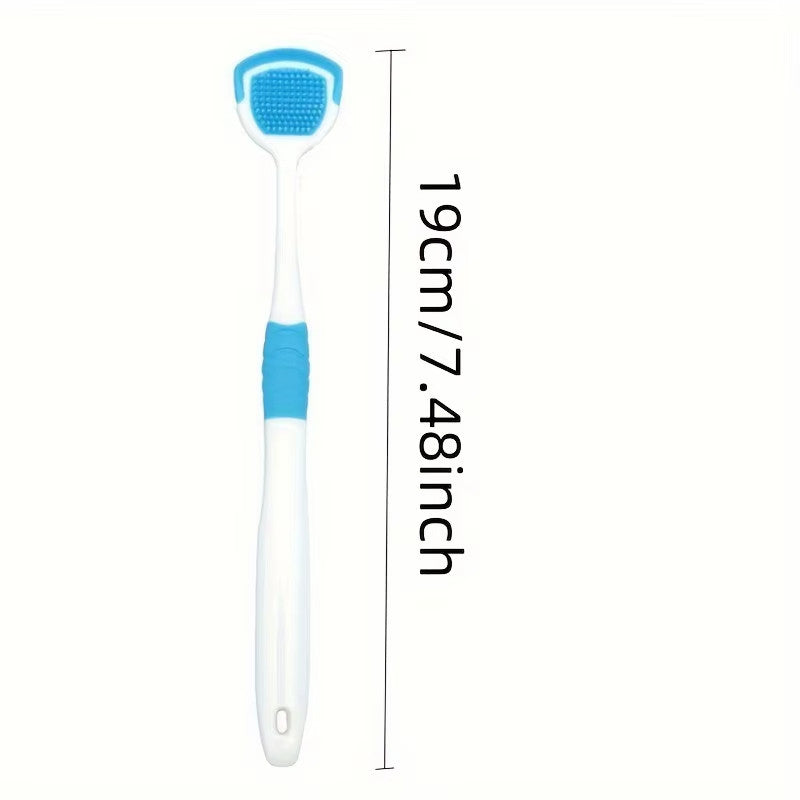 Reusable Silicone Tongue Scraper Cleaner for Oral Care - Adult Dental Hygiene