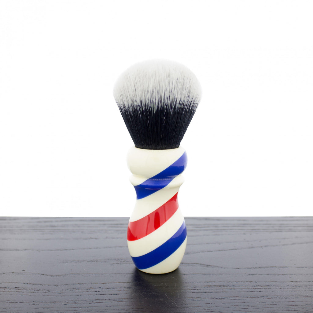 Barber Pole Shaving Brush - Synthetic & Badger Options, 24MM Knot