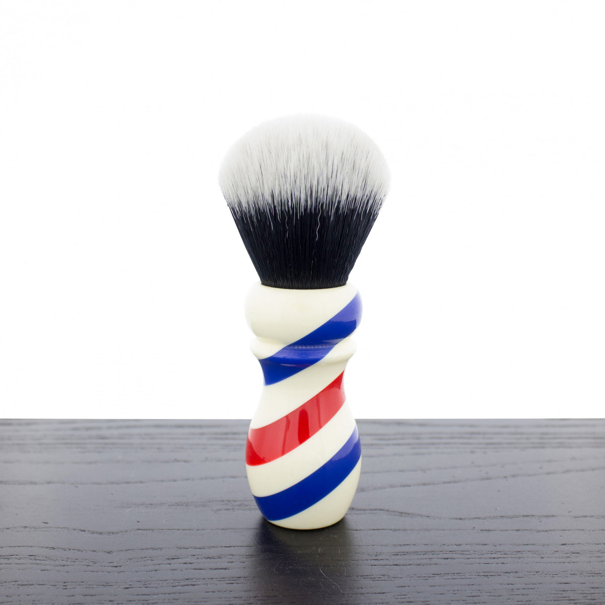 Barber Pole Shaving Brush - Synthetic & Badger Options, 24MM Knot