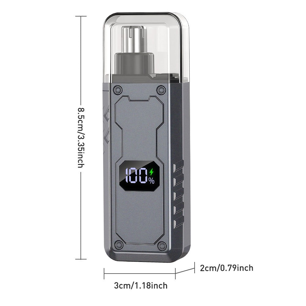 Rechargeable Electric Nose Hair Trimmer with LED Display Painless Men’s Grooming