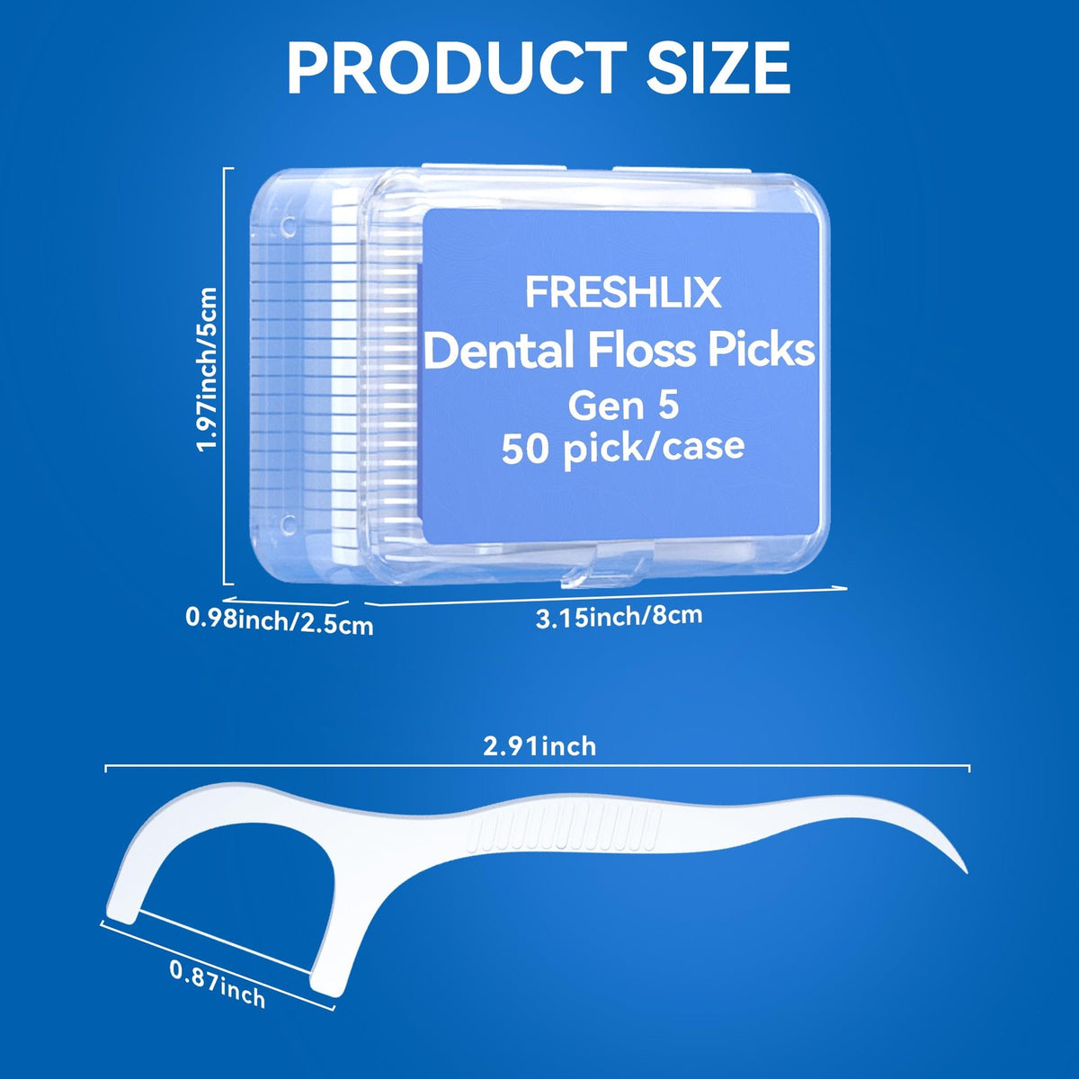 Bulk Dental Floss Picks 500 Pack for Oral Care with Travel Cases
