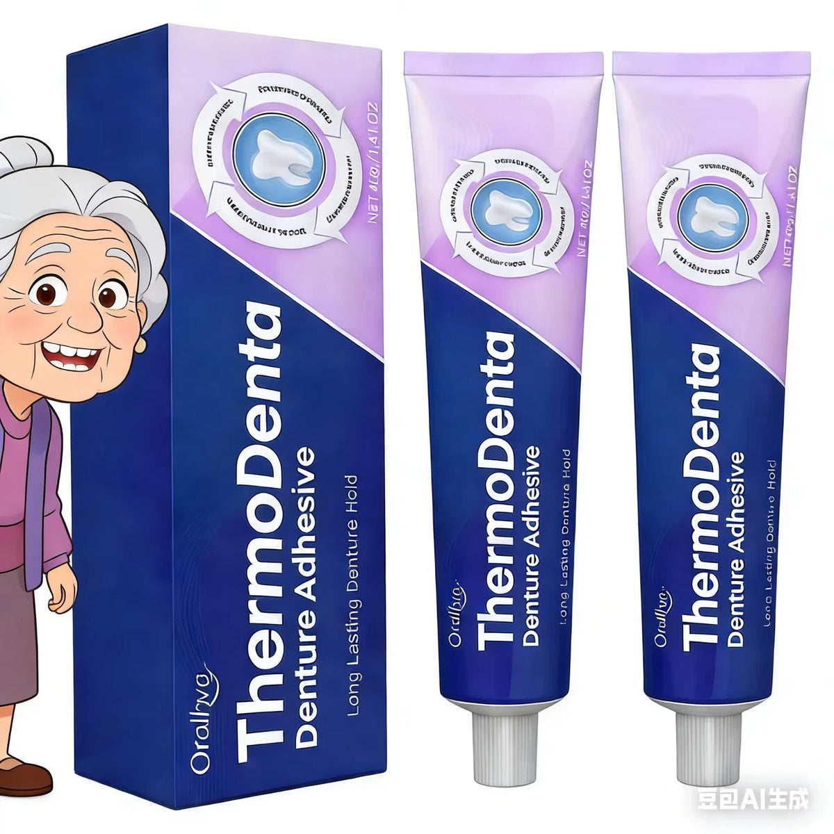 Denture Adhesive Strong Hold Zinc-Free 40g - Reliable Denture Fixative