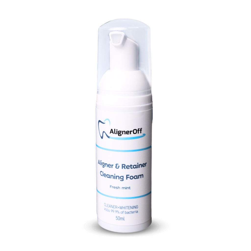 Aligner Cleaner and Whitening Foam for Invisalign Retainers - Mint Flavor