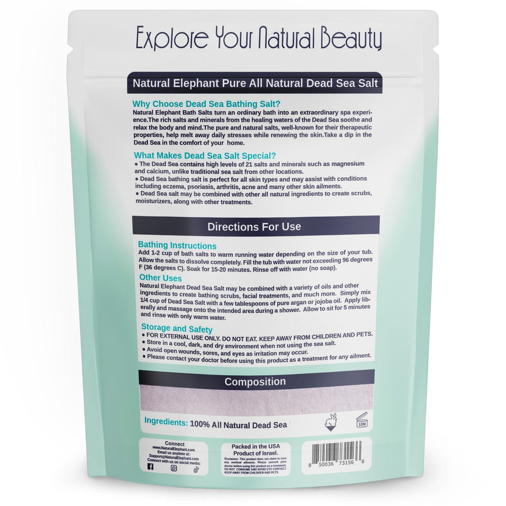 Dead Sea Salt Coarse Grain 19lbs - Natural Mineral Bath & Exfoliant