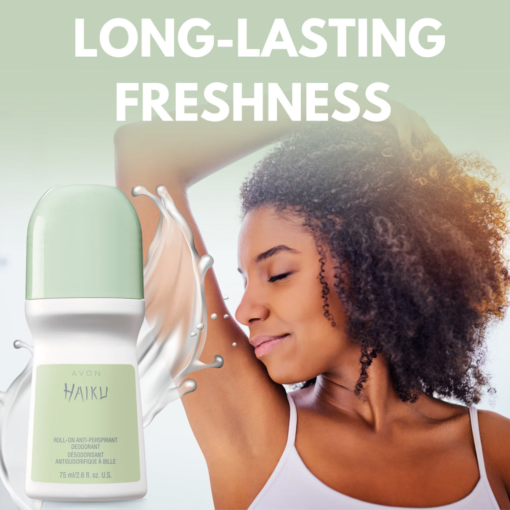 Avon Haiku Roll-On Anti-Perspirant Deodorant - Fresh Scent 2.6 fl oz 3-Pack