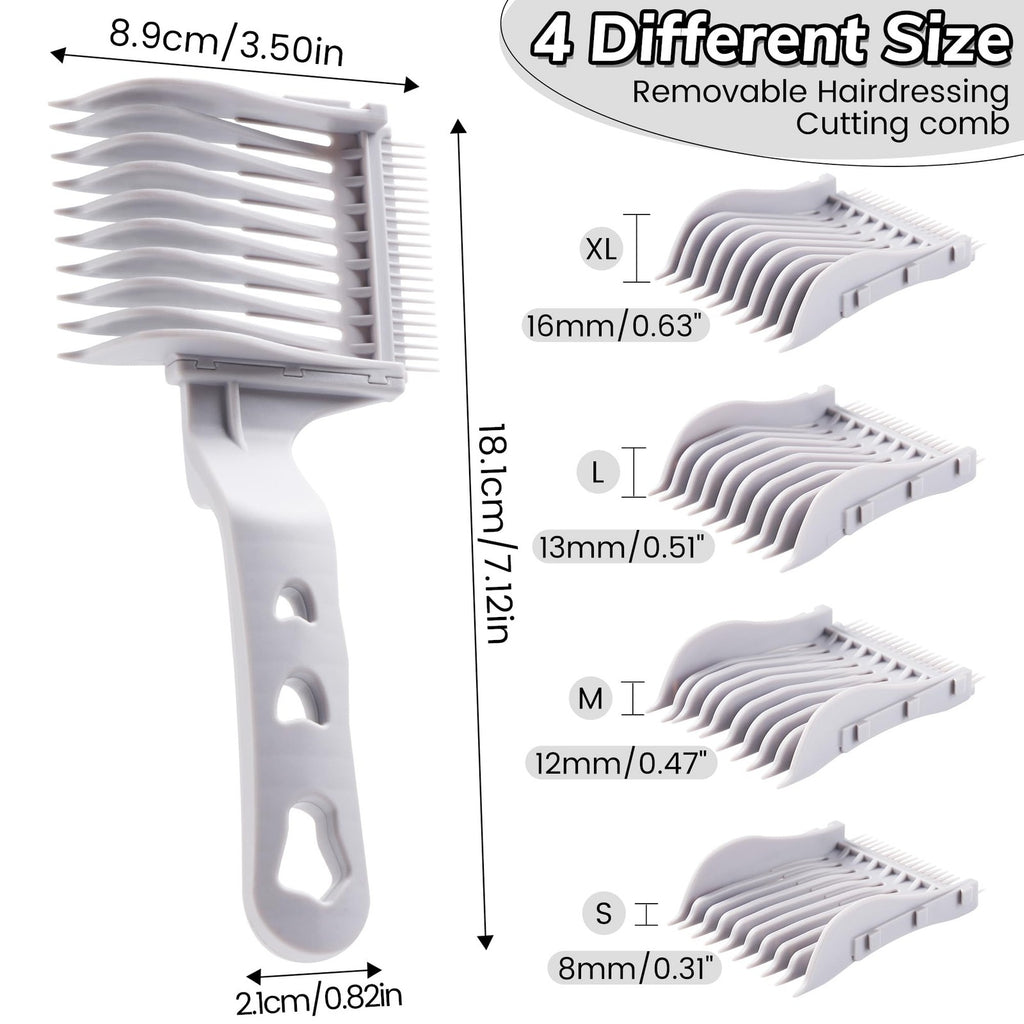 4-in-1 Detachable Fade Comb Set for Professional Haircutting & Grooming