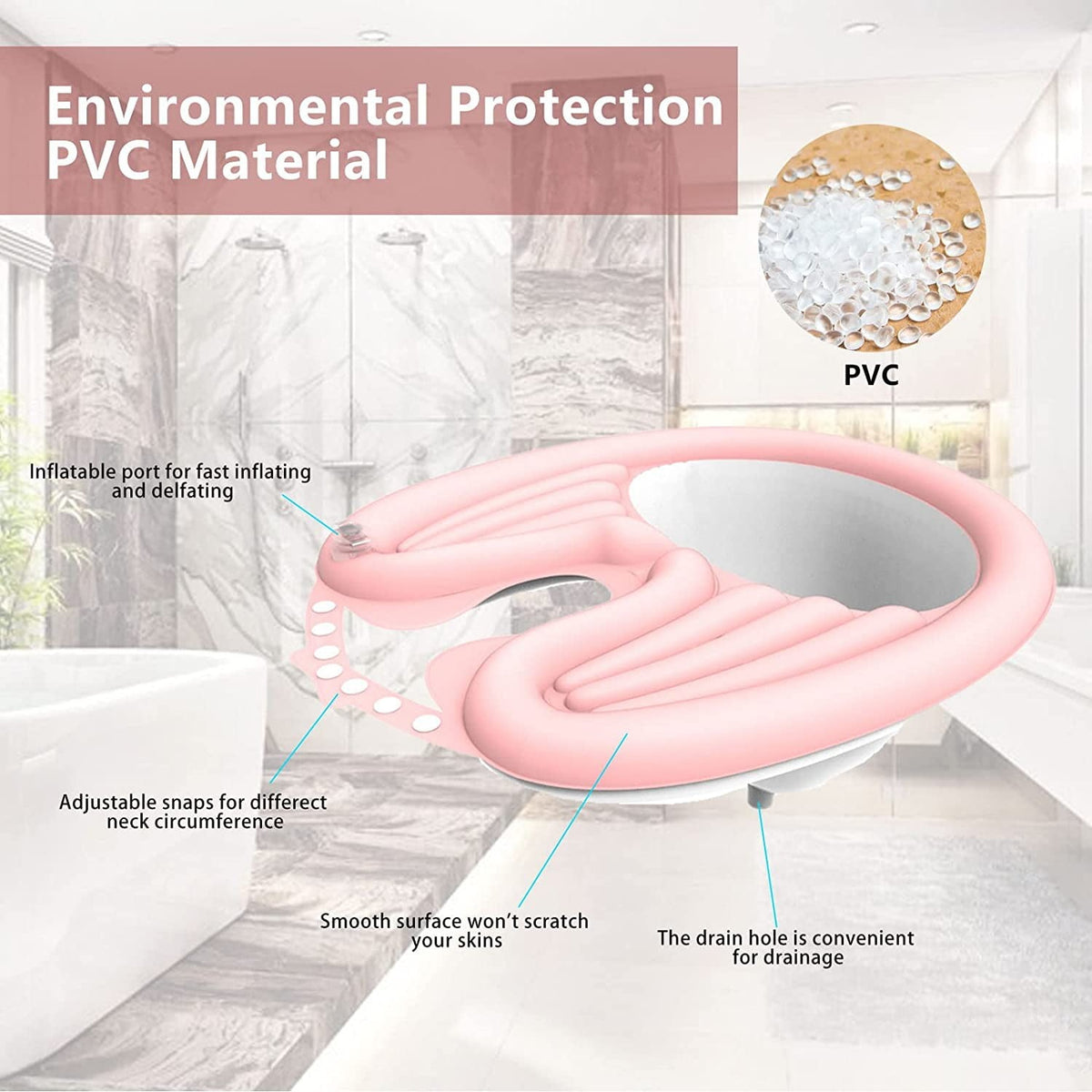 Inflatable Shampoo Basin for Bedridden & Mobile Hair Washing - Portable, Supportive & Easy to Use