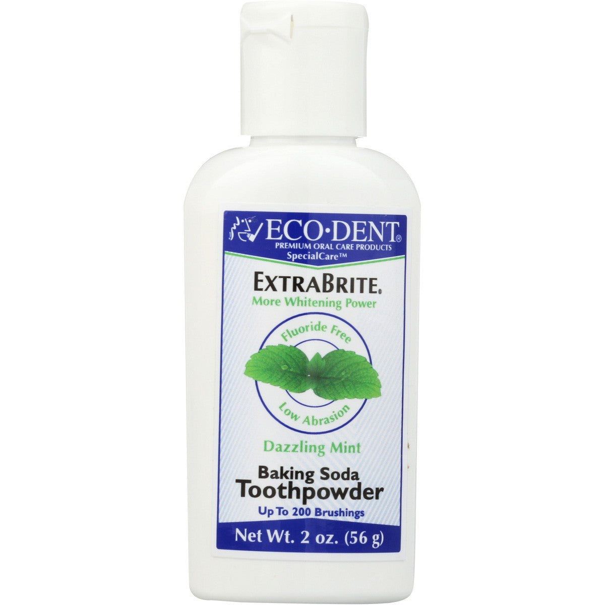 Eco Dent Extrabrite Baking Soda Toothpowder - Dazzling Mint 2oz, 3 Pack