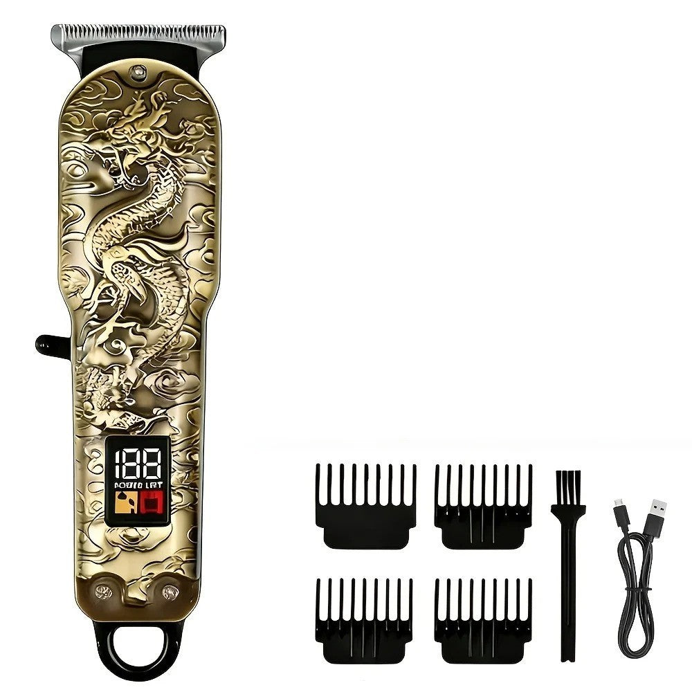 Cordless Men’s Hair Clipper Kit Rechargeable T-Blade Trimmer for Hair & Beard