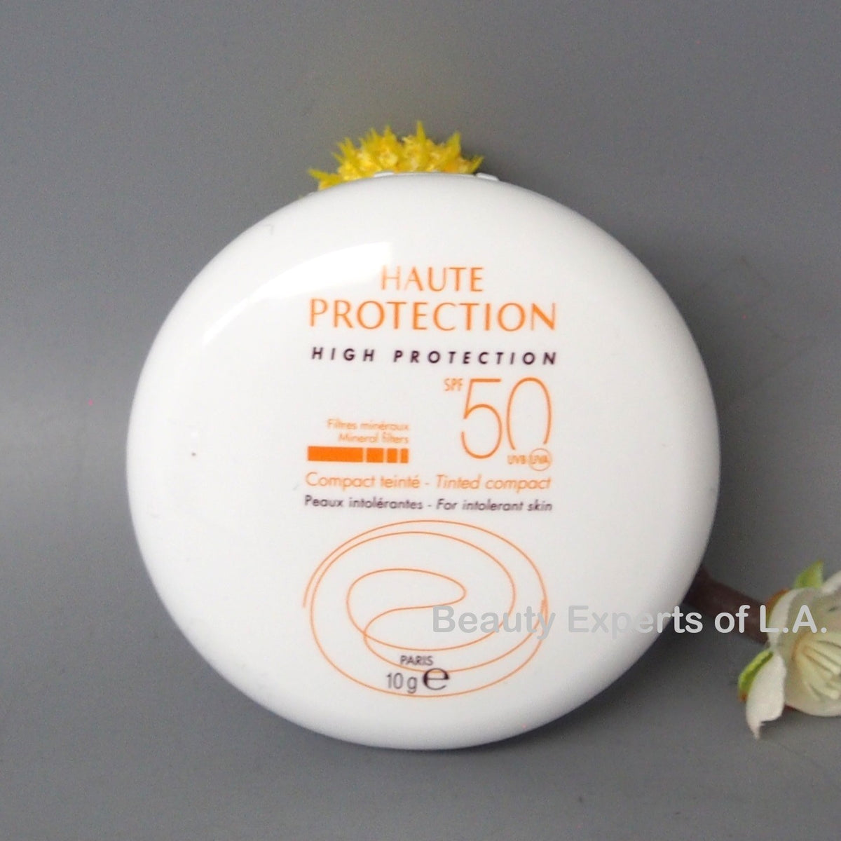 High SPF 50 Tinted Compact Sunscreen with Mineral Filters - Honey 10g