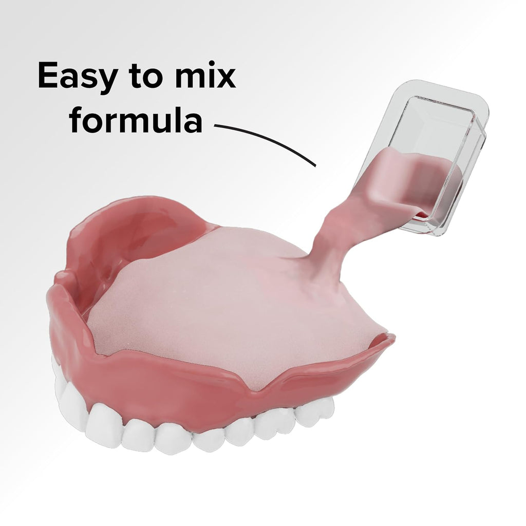 Denture Reline Kit - Advanced Formula for Tight, Comfortable Fit - 3 Relines