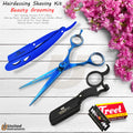 Professional 6-Inch Hair Cutting Scissors with Finger Ring Handle - Barber Trimmer
