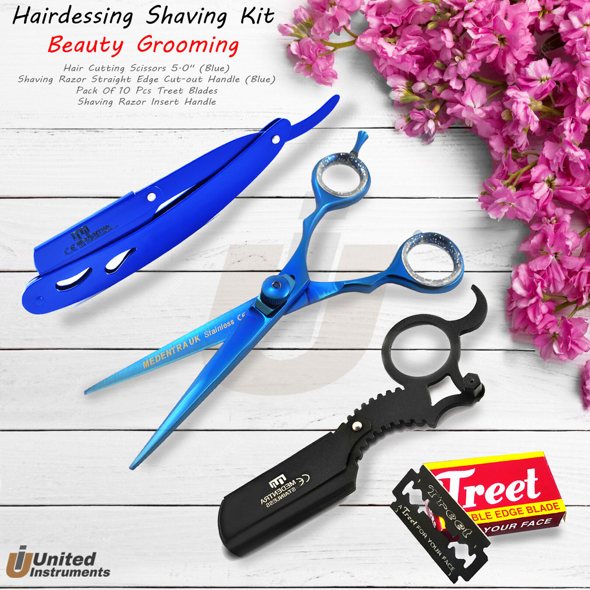 Professional 6-Inch Hair Cutting Scissors with Finger Ring Handle - Barber Trimmer